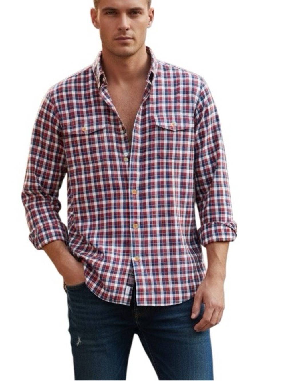 J.Crew Plaid Button Down Shirt Cotton Sporting Life Outdoor